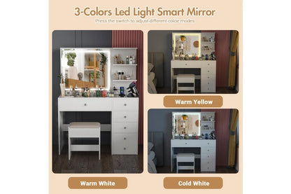 Zeda LED Glass Vanity Table