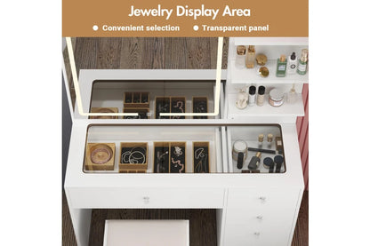 Zeda LED Glass Vanity Table