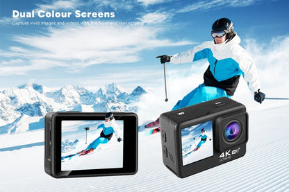 Zeda 4K Dual-Screen Action Camera with case